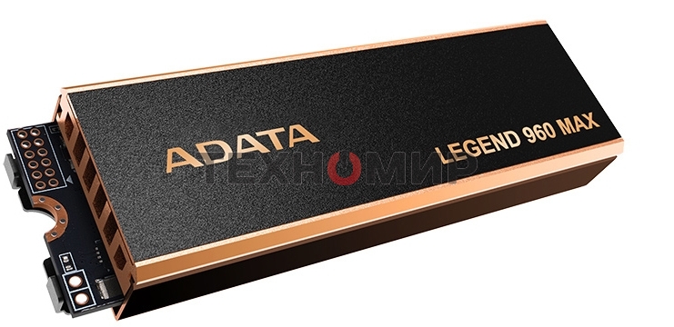 Накопитель SSD ADATA LEGEND 960 MAX, 4Tb, M.2 2280, PCIe 4.0 x4, NVMe, R/W 7400/6800, с радиатором