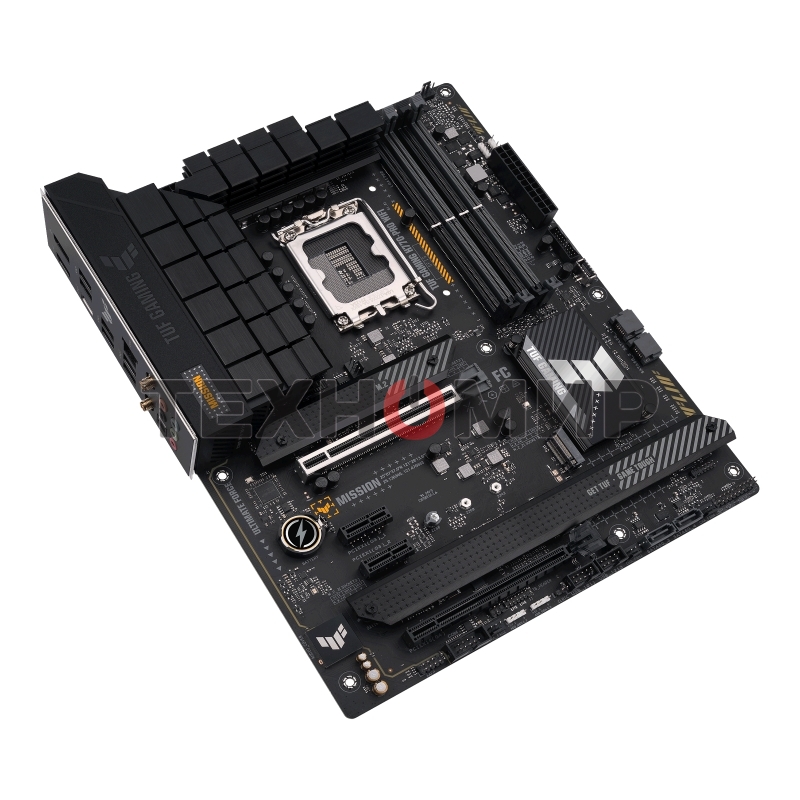 Материнская плата ASUS TUF GAMING H770-PRO WIFI, LGA 1700, Intel H770, 4xDDR5, 4xSATA, 4xM.2, 1xPCIe 5.0 x16, 1xPCIe 4.0 x4, 2xUSB-A 3.2 Gen 2, 4xUSB-A 3.2 Gen 1, 1xUSB-C 3.2 Gen 2x2, 1x2.5Gb LAN, 5x3.5 мм, 7.1, Standard-ATX