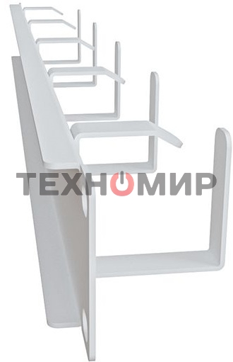 Кабельный органайзер горизонтальный NTSS NTSS-HORG-1U-5(45) односторонний кольца 1U шир.:19