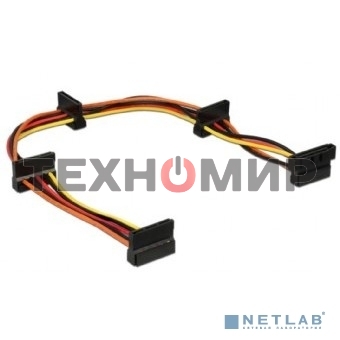Кабель Cablexpert Кабеля питания SATA, 4x15pin(M)/15pin(F), 40 см (CC-SATAMF-03)