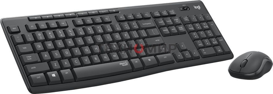 Комплект клавиатура+мышь Logitech MK295 беспроводной, USB, чёрный