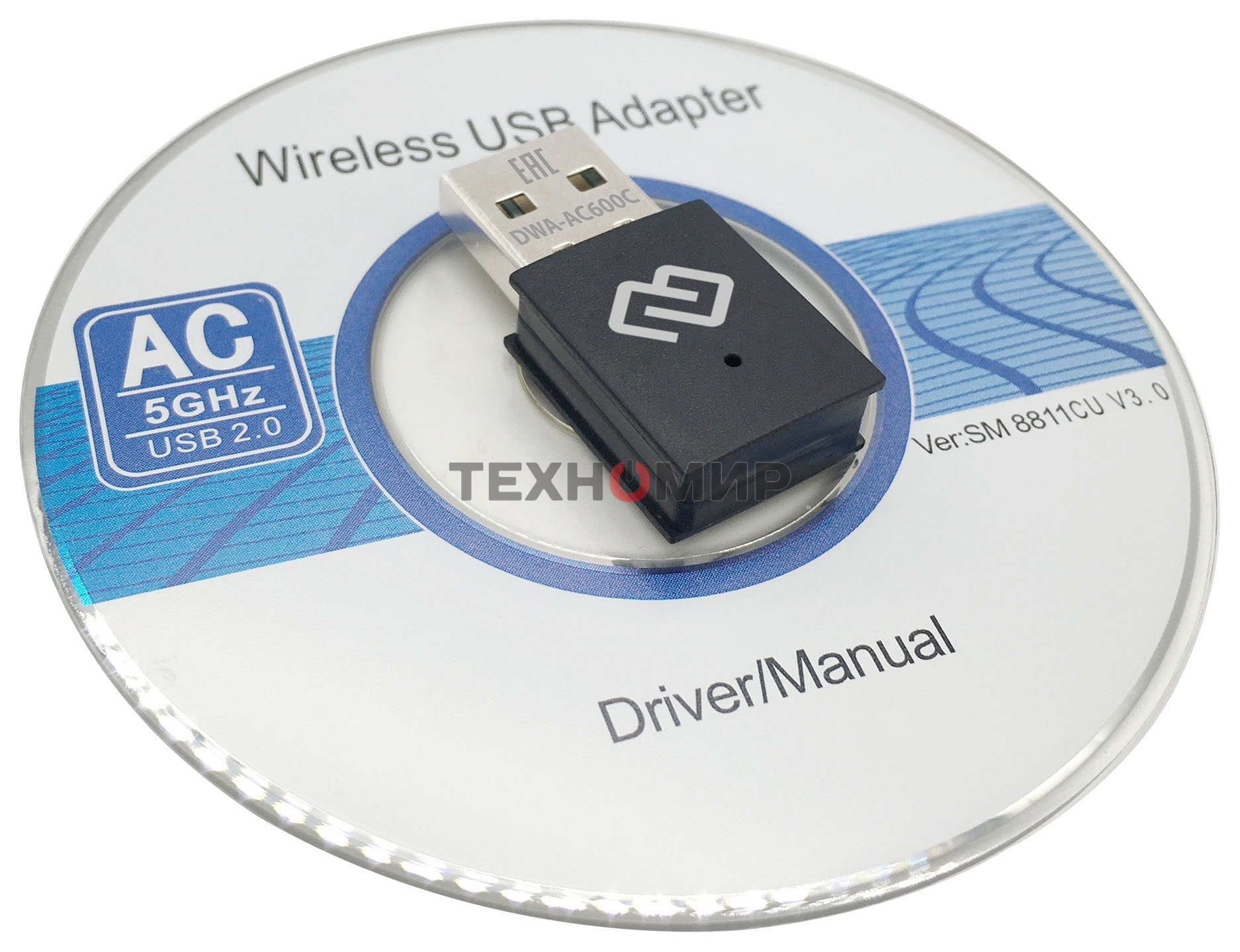 Сетевой адаптер WiFi Digma DWA-AC600C AC600 USB 2.0 (ант.внутр.) 1ант. (упак.:1шт)