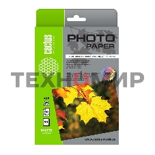 Фотобумага Cactus CS-MA623050 A6/230г/м2/50л./белый матовое для струйной печати
