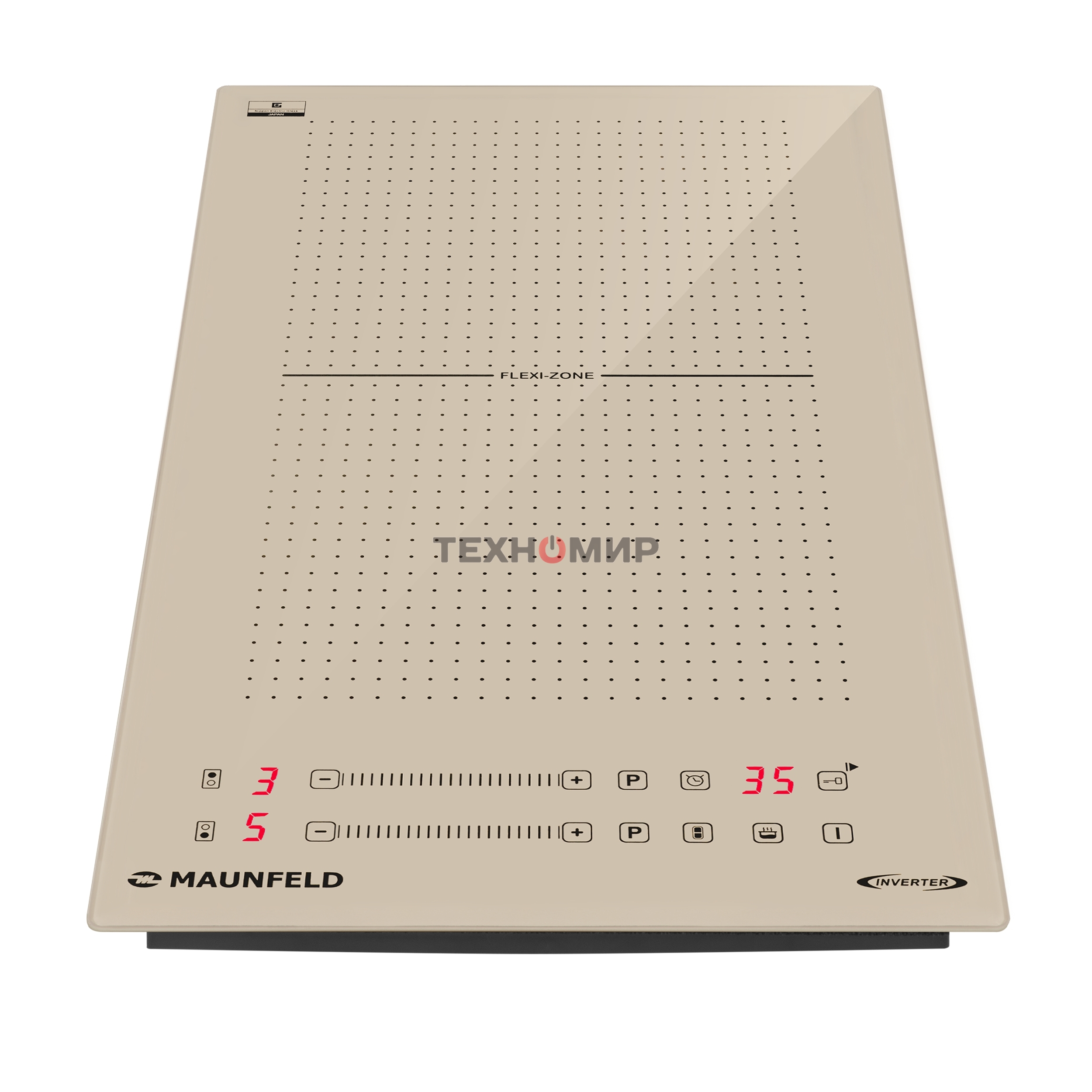 Индукционная варочная панель Maunfeld CVI292S2FBG Inverter независимая, бежевый