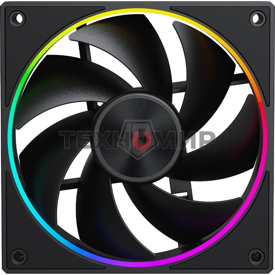 Вентилятор для корпуса ID-Cooling AF-127-ARGb-K черный, 120 мм, 2000 об/мин, 29.9 дБ, 4 pin