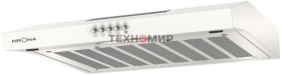 Вытяжка подвесная KRONA ERMINA 600 белый PB белая, 59.6 см, 455 куб. м/ч, 42 дБ
