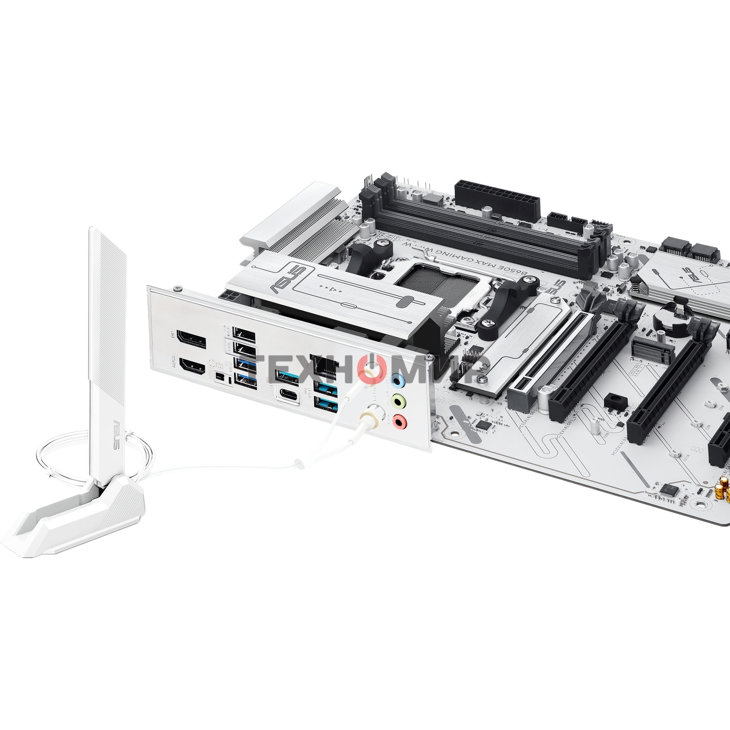 Материнская плата ASUS B650E MAX GAMING WIFI W, AM5, AMD B650, 4xDDR5, 4xSATA, 3xM.2, 1xPCIe 5.0 x16, 1xPCIe 4.0 x4, 2xPCIe 3.0 x1, 1xDP, 1xHDMI, 1x2.5Gb LAN, Wi-Fi 6E, Bluetooth 5.3, 1xUSB-C 10Gbps, 3xUSB-A 10Gbps, 2xUSB-A 5Gbps, 2xUSB-A 2.0, 3x3.5 мм, 7