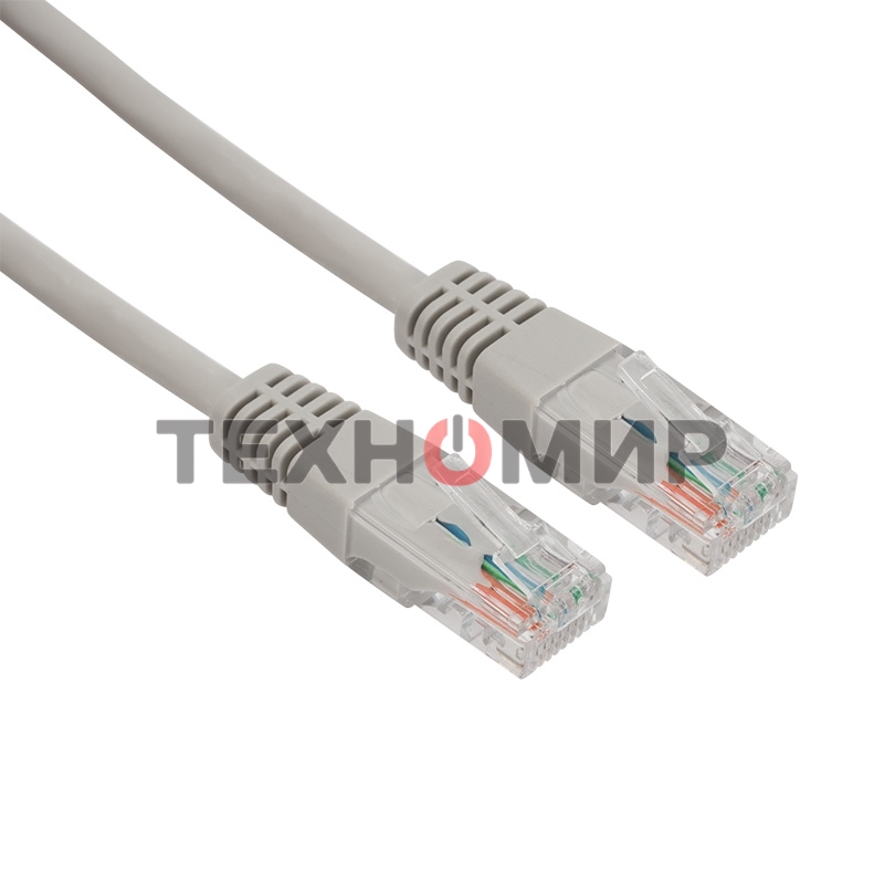 Пaтч-корд U/UTP Rexant, cat.5e, RJ45-RJ45, неэкранированный, LSZH серый, 1,5м