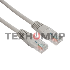 Пaтч-корд U/UTP Rexant, cat.5e, RJ45-RJ45, неэкранированный, LSZH серый, 1,5м