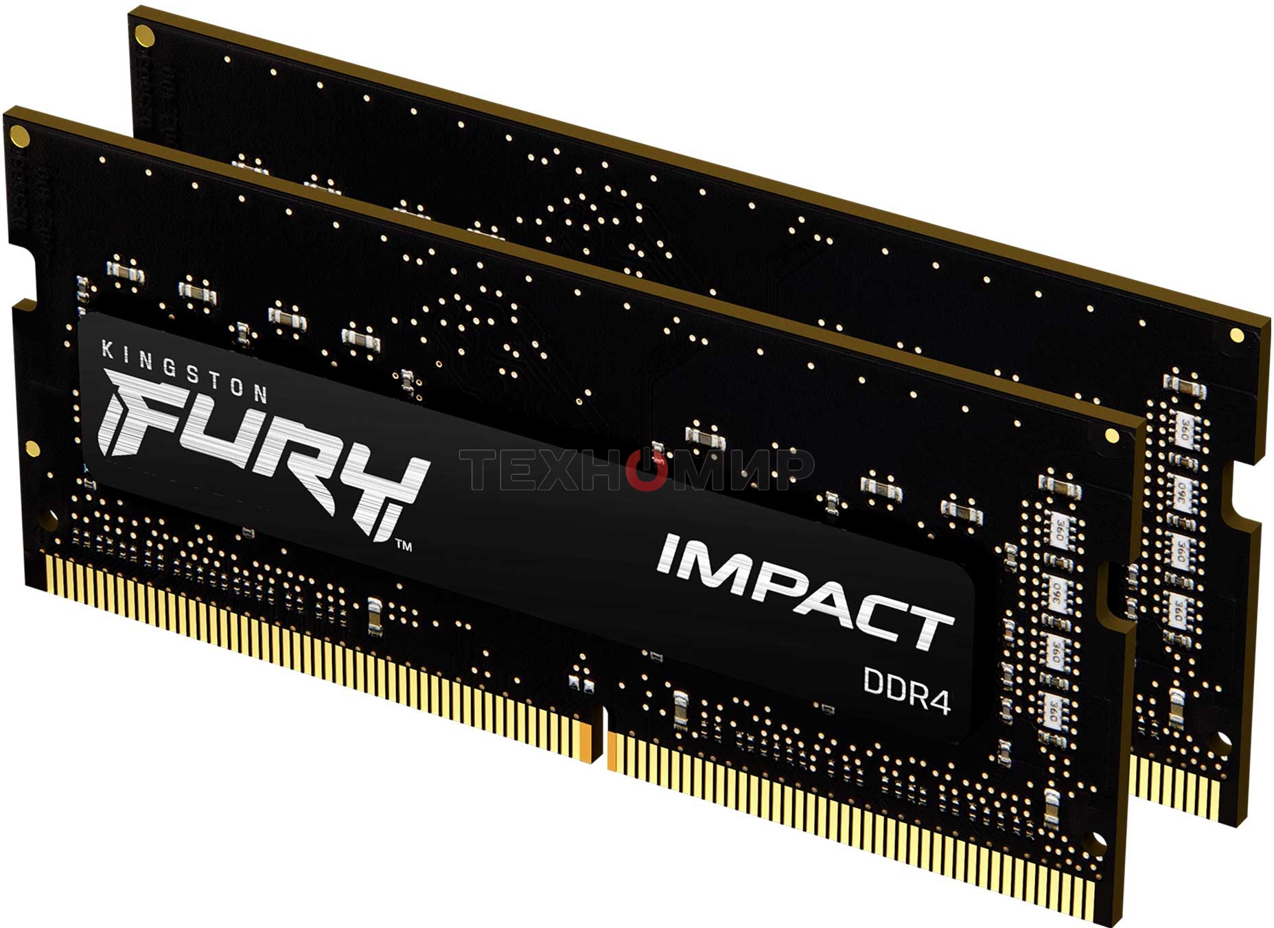 Оперативная память Kingston Fury Impact, DDR4, 32Gb (2x16Gb), 3200MHz, CL20, SO-DIMM