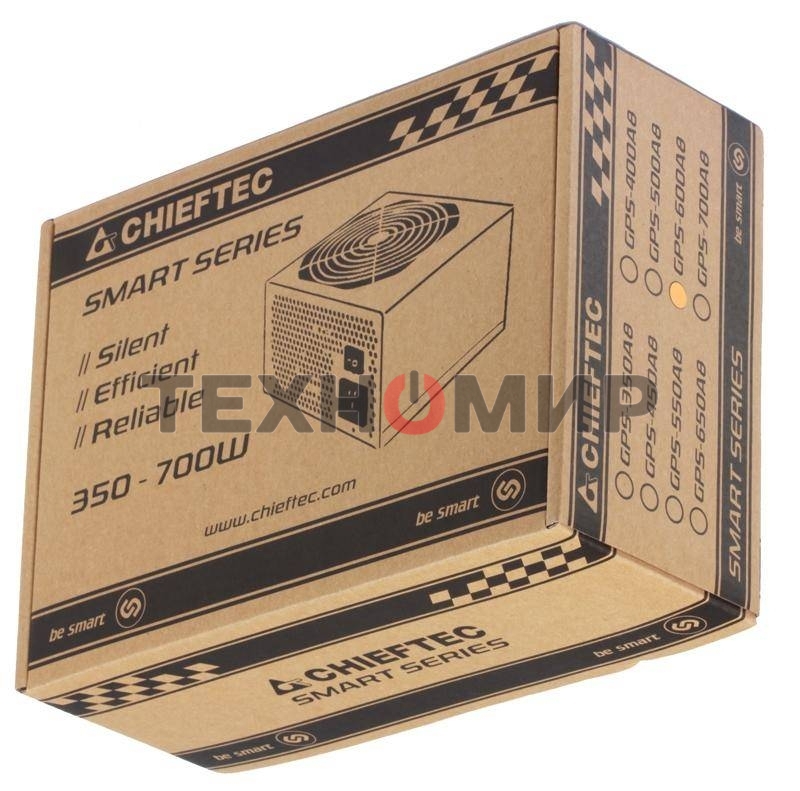 Блок питания Chieftec GPS-700A8, 700Вт, 80 PLUS, 120мм, черный