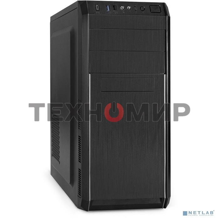 Компьютерный корпус Miditower ExeGate XP-334UC-XP500 (ATX, XP500 с вент. 12см, 1хUSB/1хUSB 3.0/1хTypeC, аудио, черный)
