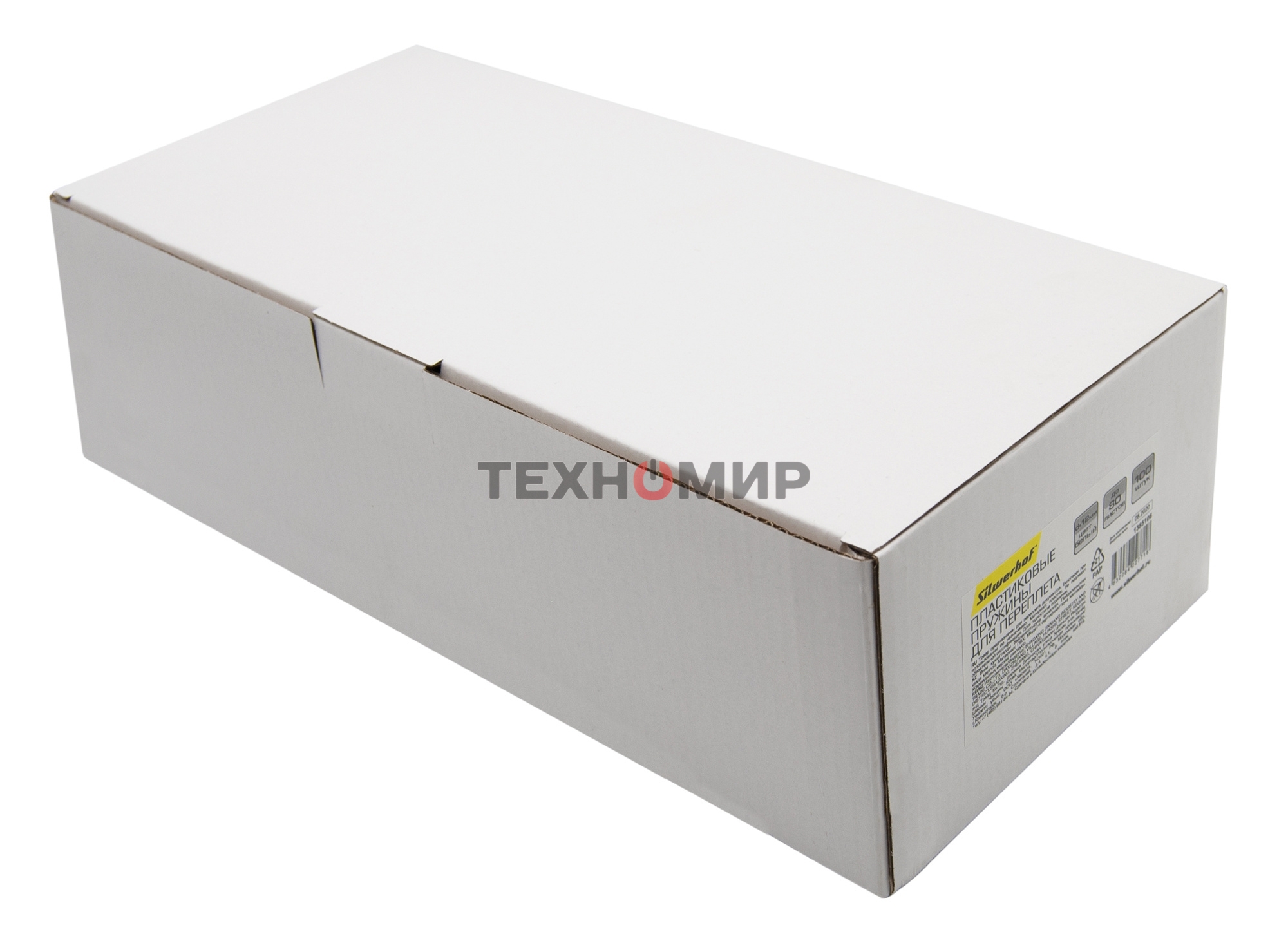 Пружины для переплета пластиковые Silwerhof d=12мм 56-80 лист A4 белый (100 шт) (1373587)