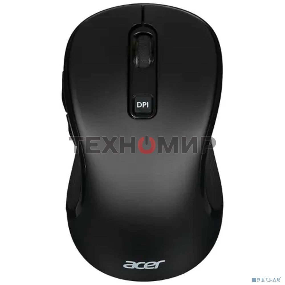 Мышь беспроводная Acer OMR303 черный, 1600 dpi, радиоканал, USB, кнопки - 6