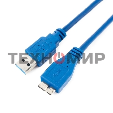 Кабель Gembird/Cablexpert USB 3.0 Pro, AM/microBM 9P, 0.5м, экран, синий