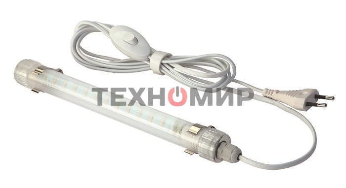 Панель осветительная Rem, с кронштейном серого цвета, 1U, 40х484х35 мм (ВхШхГ), 230V, 19