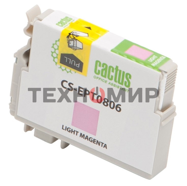 Картридж струйный Cactus CS-EPT0806 светло-пурпурный (11,4 мл) для Epson Stylus Photo P50/PX650/PX660/PX700/PX700W/PX710/PX710W/PX720/PX