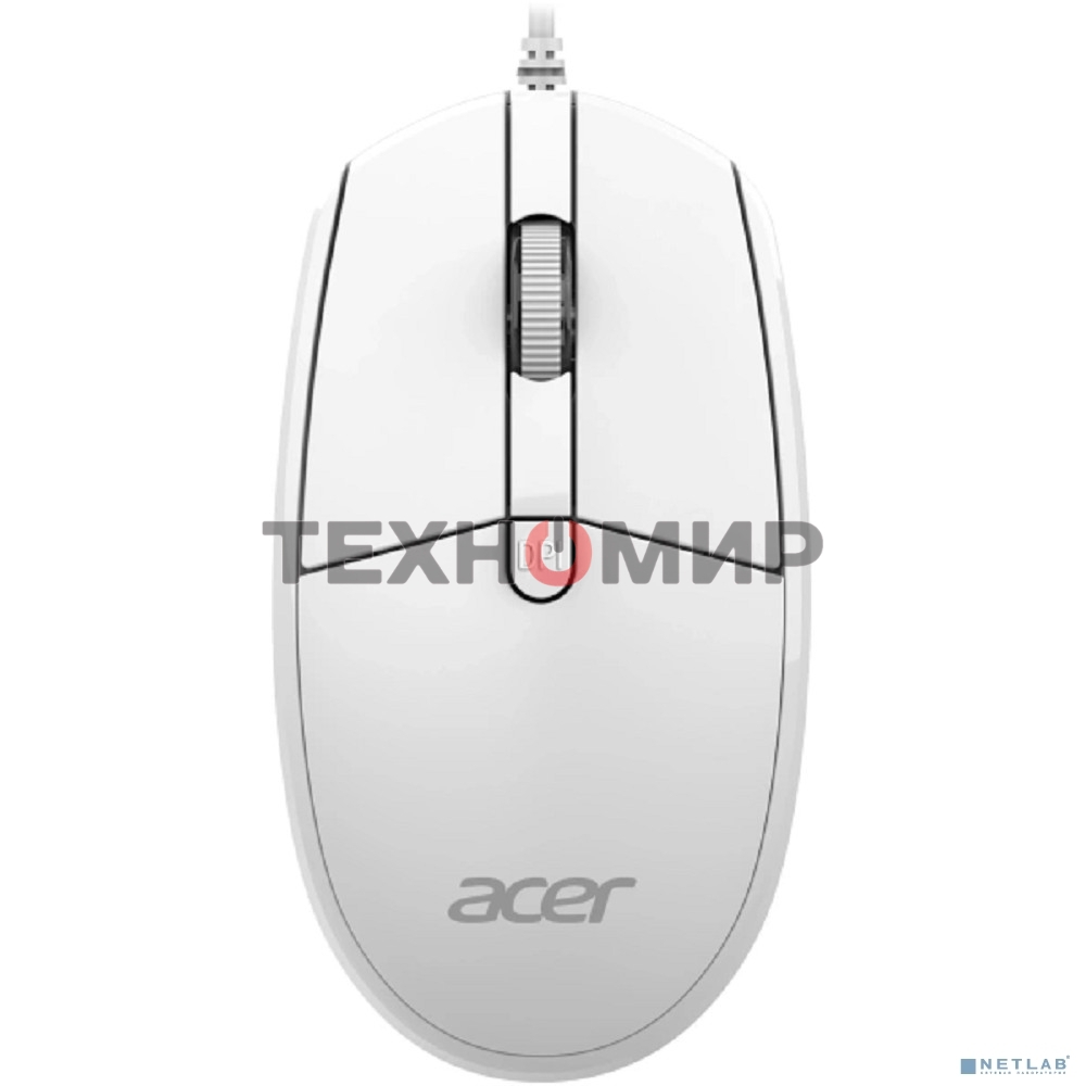 Комплект клавиатура+мышь Acer OCC400 проводной, USB, 2000 DPI, белый