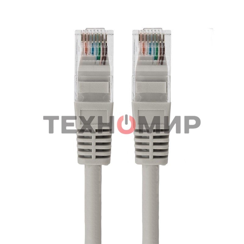 Пaтч-корд U/UTP Rexant, cat.5e, RJ45-RJ45, неэкранированный, LSZH серый, 1м