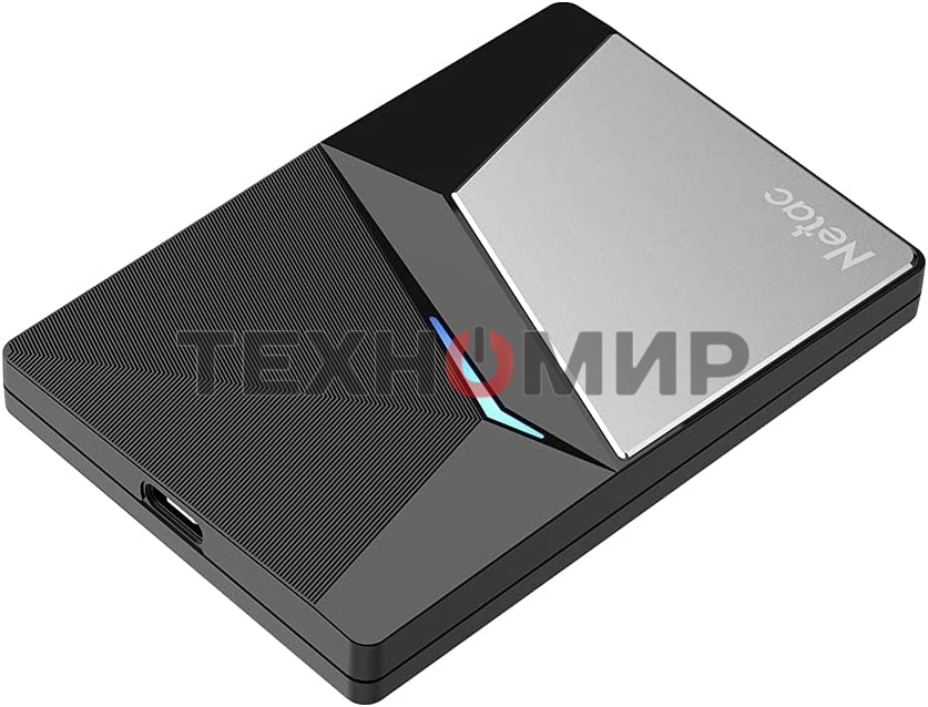 Внешний SSD Netac Z7S, 960 Gb, USB 3.2 Gen 2 Type-C, R/W 550/480, черный