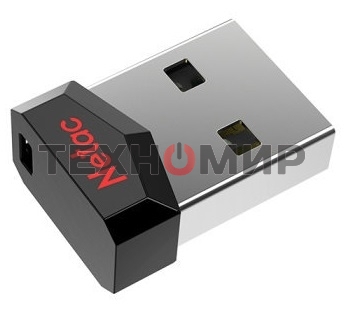 Флешка USB Netac UM81 (NT03UM81N-008G-20BK), 8Gb, USB 2.0, R/W 30/10, черный/красный