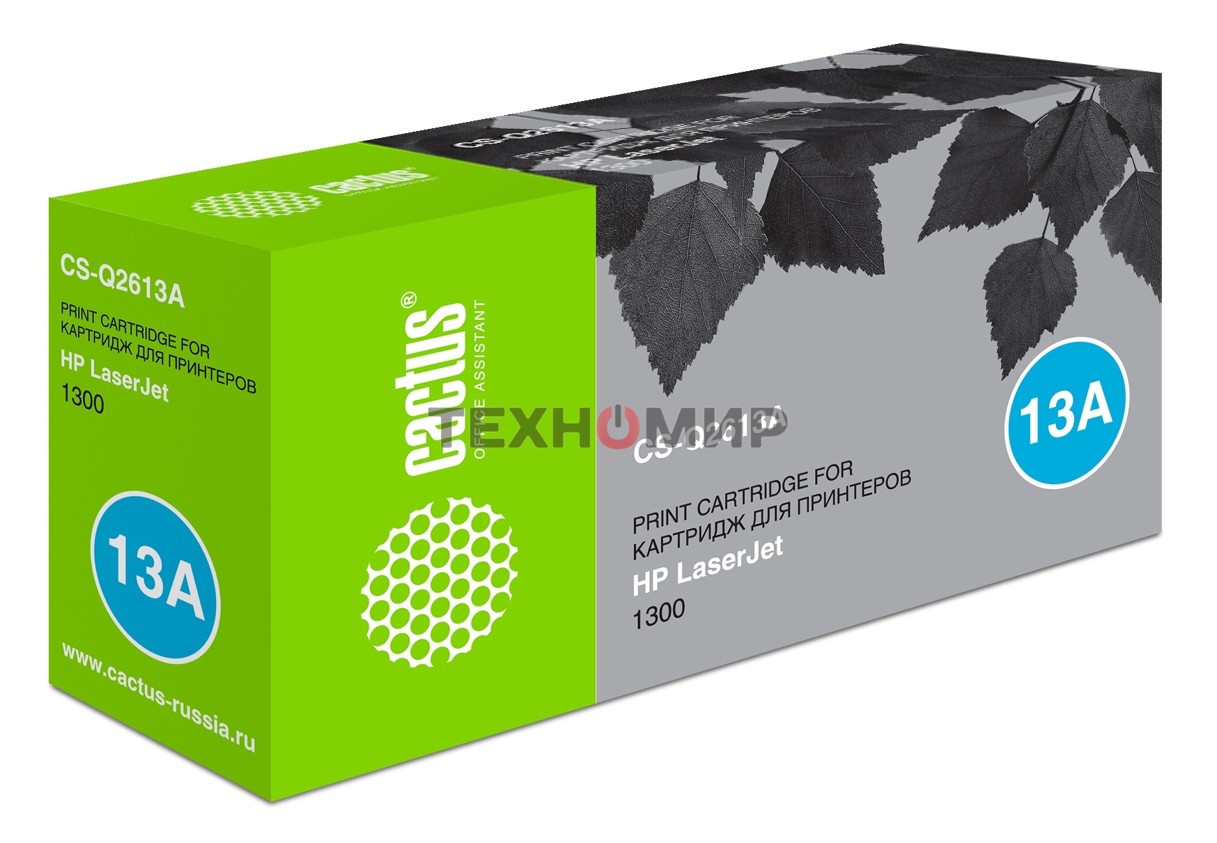 Картридж лазерный Cactus CS-Q2613A черный (2500 стр.) для HP Laser Jet 1300