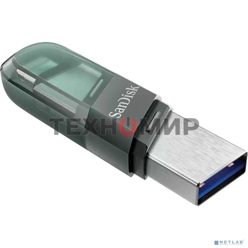 Флешка USB Sandisk 128Gb iXpand Flip SDIX90N-128G-GN6NE USB3.1 зеленый/серебристый