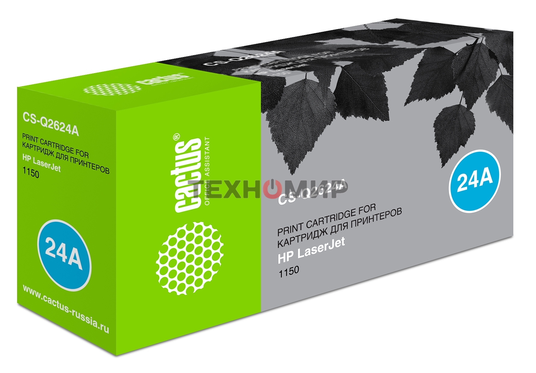 Картридж лазерный Cactus CS-Q2624A черный (2500 стр.) для HP LaserJet 1150