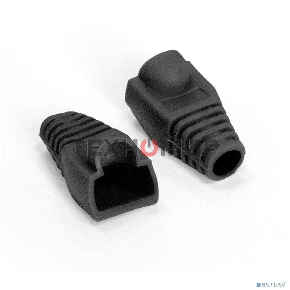 Колпачок ExeGate BC45-100-BK изолирующий для коннектора RJ-45, черный (100 шт)