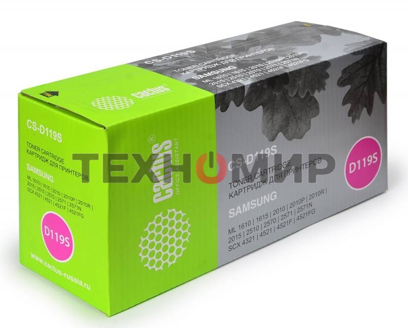 Картридж лазерный Cactus CS-D119S черный (2000 стр.) Samsung ML-1610/1615/1620/1625 ML-2010/2015/2020/2510/2570/257