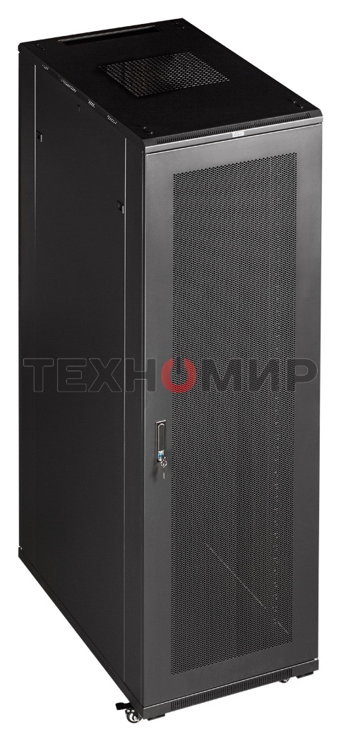 Шкаф коммутационный Lanmaster (TWT-CBB-42U-6X10-P1) 42U 600x1000 мм пер. дв. перфор. задн. дв. перфор. 2-хст. 2 бок. пан. 800 кг черный IP20