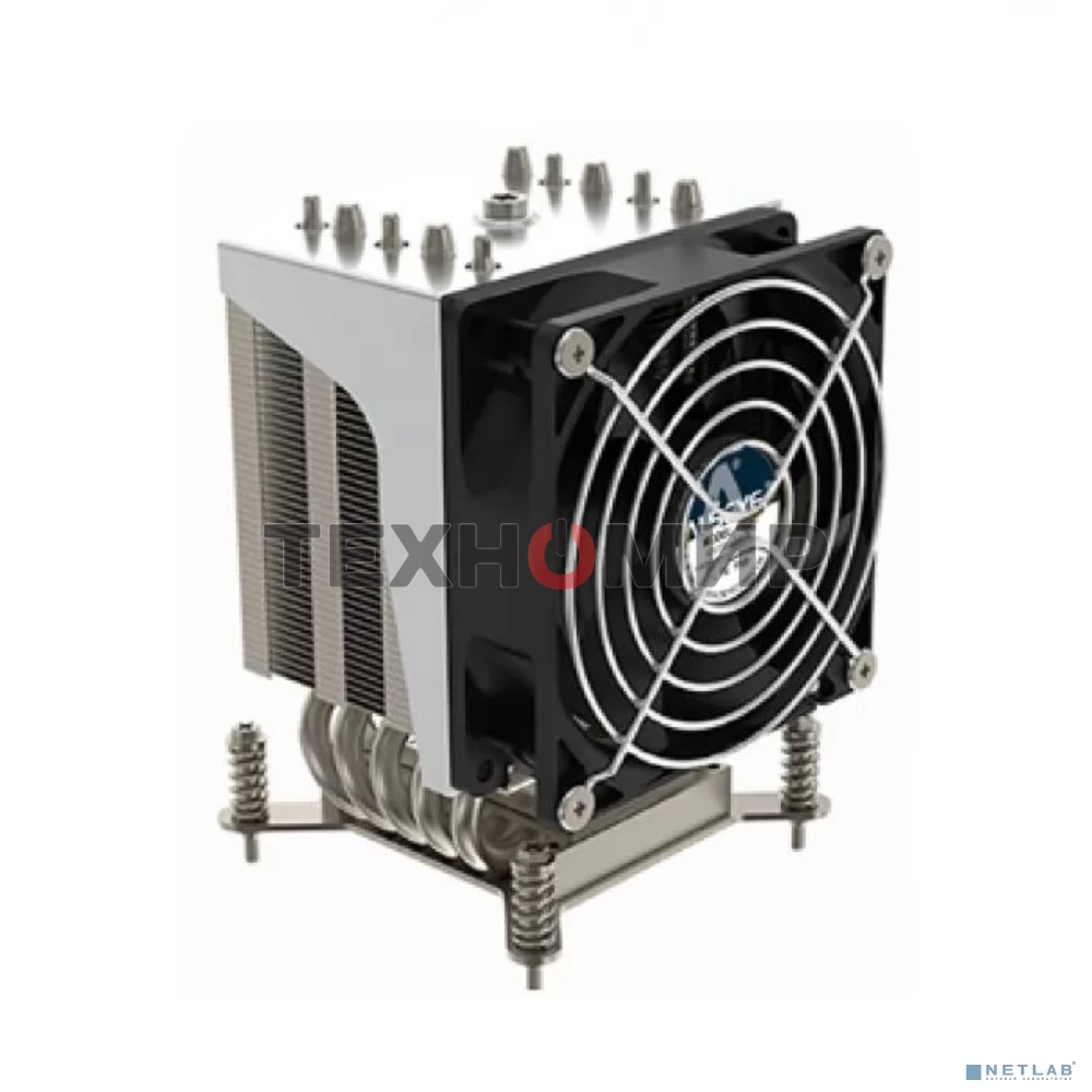 Кулер для процессора Alseye R19 серебристый, 92 мм, алюминий, 3800 об/мин, 40 дБ, 4 pin, 240 Вт, 125.8 мм