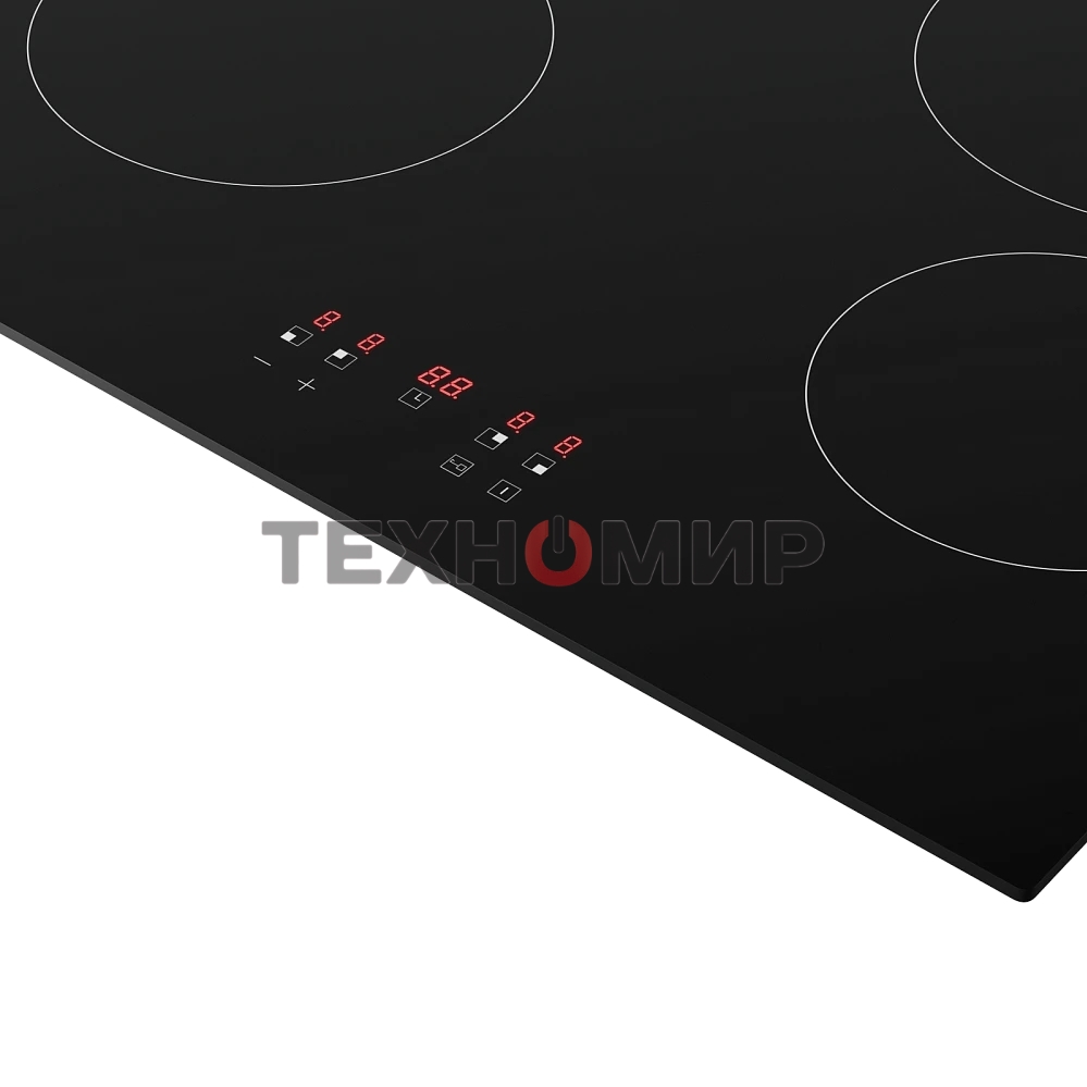 Варочная поверхность Monsher MHE 6003, Hi-Light, High-Tech, 59 см, 9 уровней мощности, блокировка управления, автоматическое отключение, таймер, сенсорное управление, черный