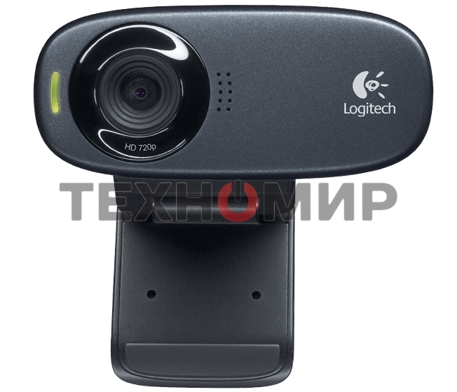 Веб-камера Logitech C310 HD 1280x720, 30 кадр/с, USB Type-A, микрофон (шумоподавление), автоосвещение, универсальное крепление