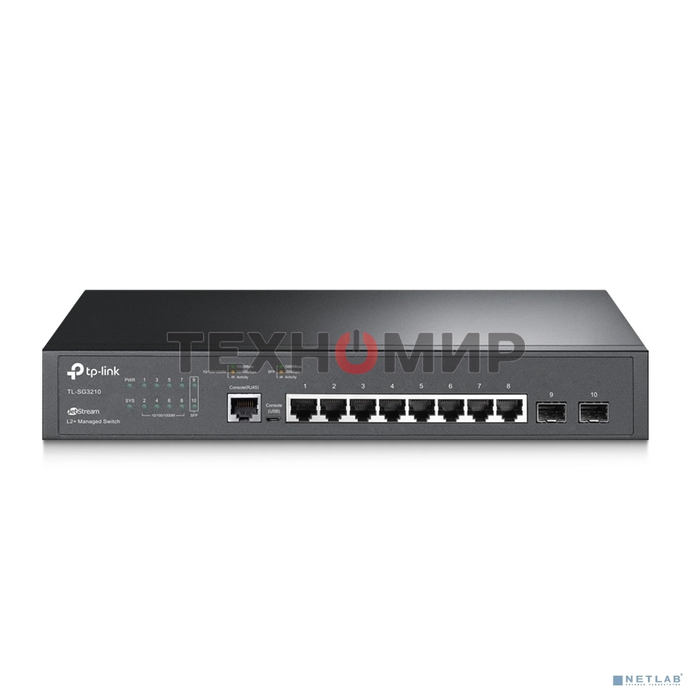 Коммутатор TP-Link SMB TL-SG3210 JetStream 8-Port Gigabit L2 Lite Managed Switch with 2 SFP Slots