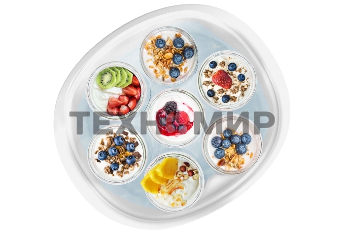 Йогуртница Centek CT-1442 15 Вт, 200 мл, емкостей - 7 шт, материал баночек - стекло, белый