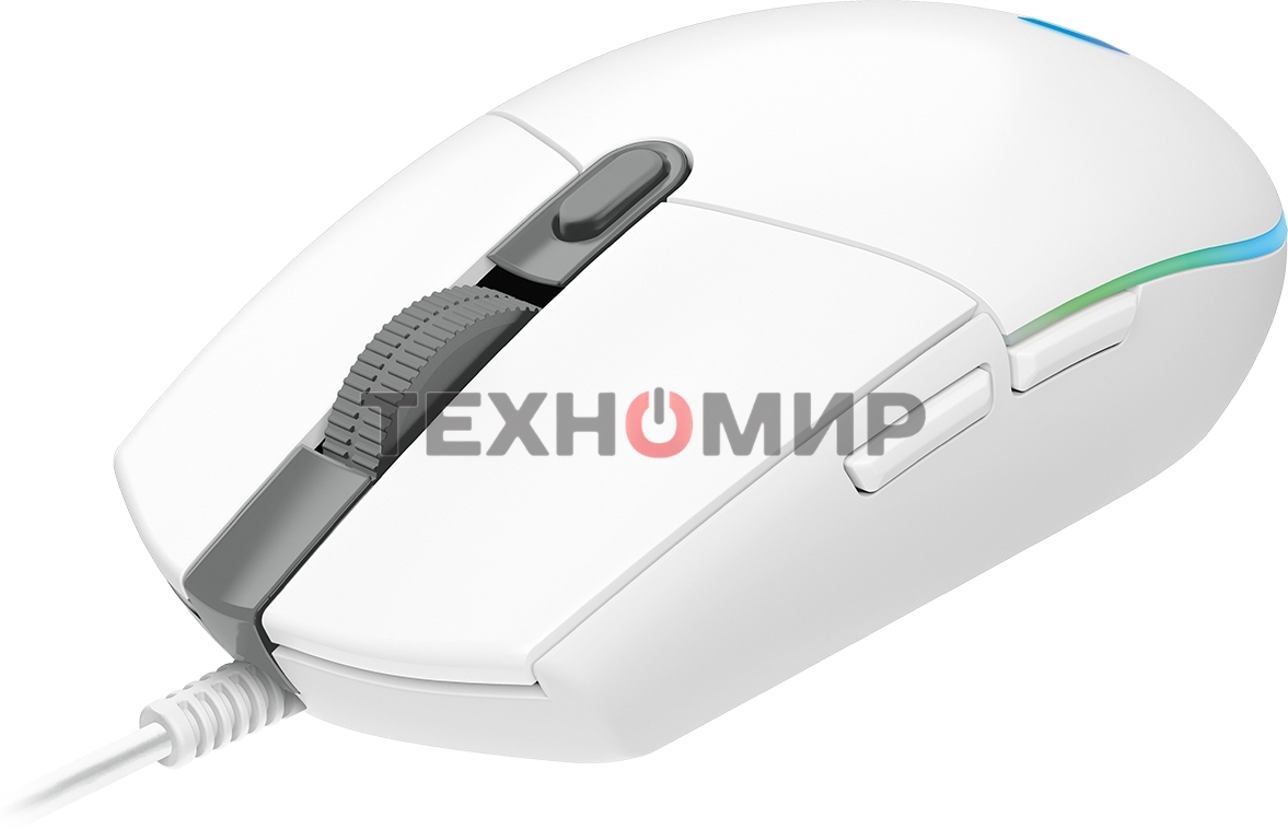 Мышь проводная Logitech G102 LIGHTSYNC белый, 8000 dpi, USB, кнопки - 6