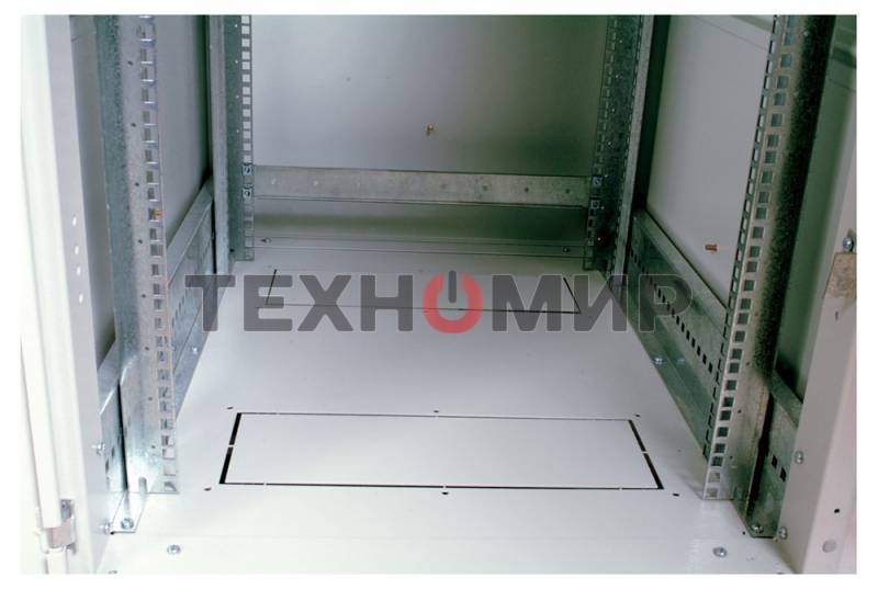 Шкаф коммутационный ЦМО ШТК-М-42.6.10-3ААА 42U 600x1020 мм пер. дв. металл задн. дв. стал. лист 2 бок. пан. направл. под закл. гайки 550 кг серый