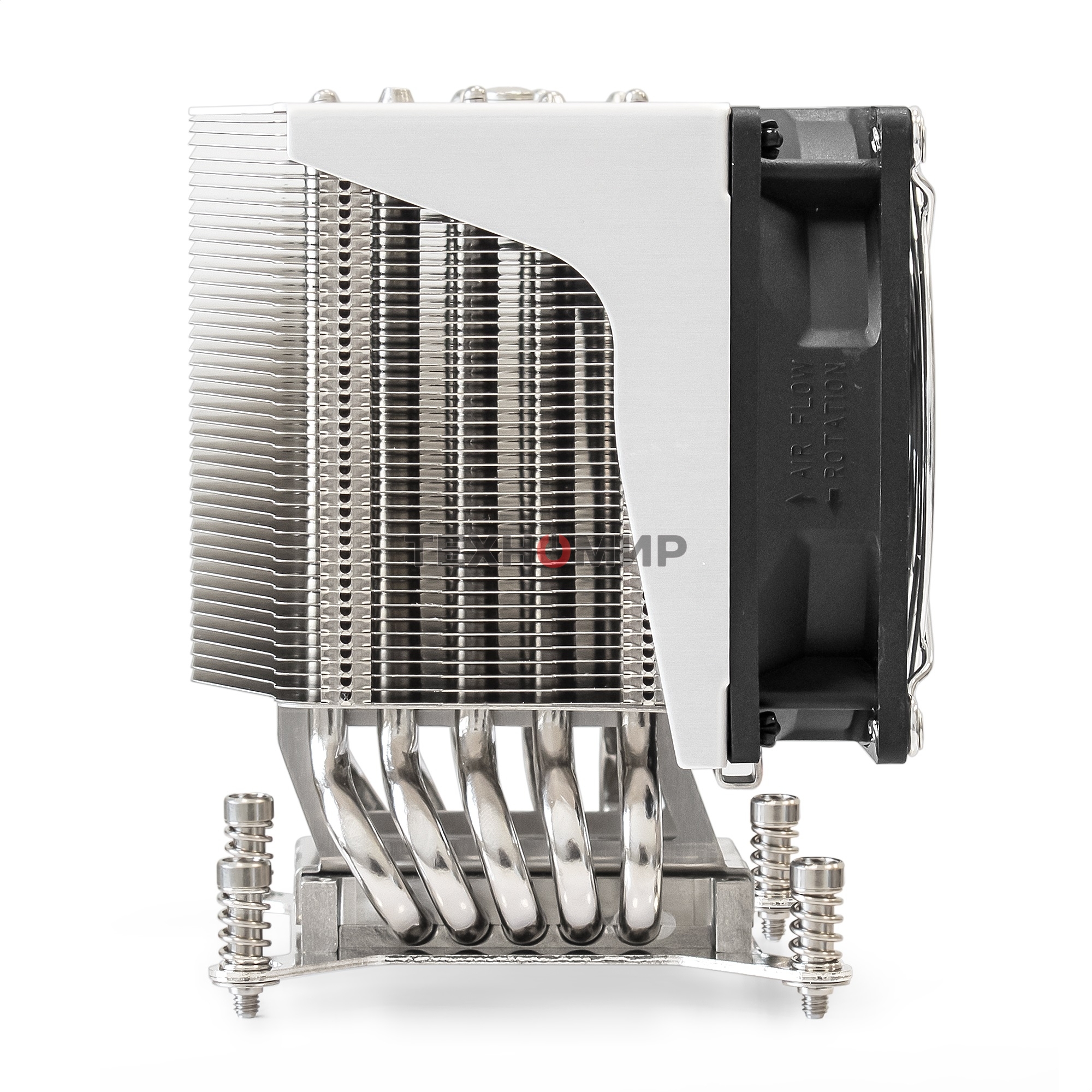 Кулер для процессора ExeGate ESNK-P0050AP4.PWM.4U.2011.Cu серебристый, 92 мм, алюминий/медь, 3800 об/мин, 44 дБ, 4 pin, 165 Вт, 125.8 мм