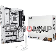 Материнская плата ASUS B850 MAX GAMING WIFI W, AM5, AMD B850, 4xDDR5, 4xSATA, 3xM.2, 1xPCIe 5.0 x16, 1xPCIe 4.0 x4, 2xPCIe 3.0 x1, 1xDisplayPort, 1xHDMI, 1x2.5Gb LAN, Wi-Fi 6E, Bluetooth 5.3, 1xUSB-C 10Gbps, 3xUSB-A 10Gbps, 2xUSB-A 5Gbps, 2xUSB-A 2.0, 3x3