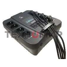 Источник бесперебойного питания Powercom Back-UPS SPIDER, Line-Interactive, LCD, AVR, 550VA/330W, Schuko, USB, черный (1456259)
