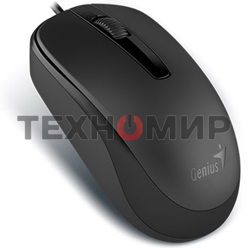 Мышь проводная Genius DX-120 черный, 1000 dpi, USB, кнопки - 3