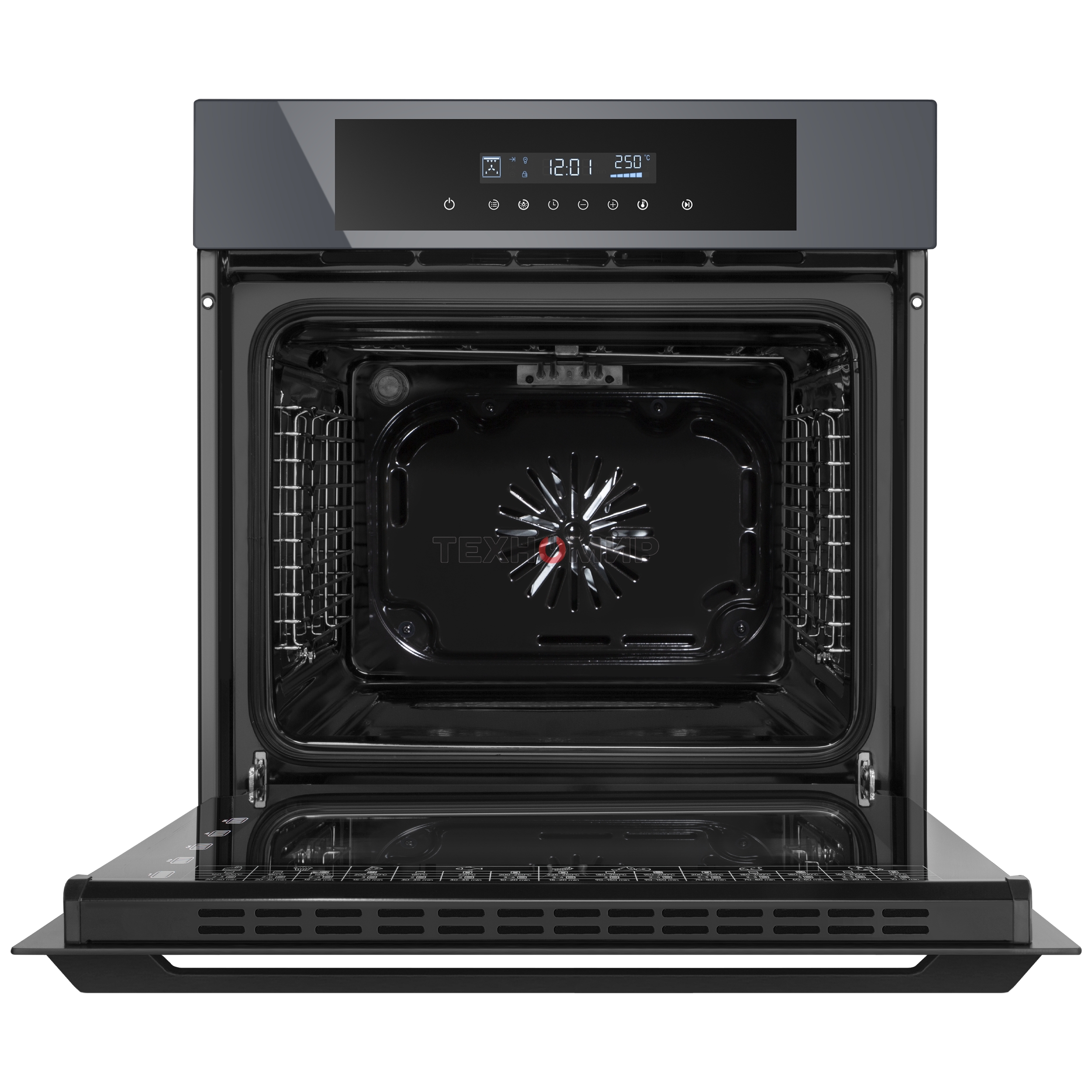 Шкаф духовой электрический Maunfeld AEOD60103G1, 60л, дверца с 3 стеклами, графит