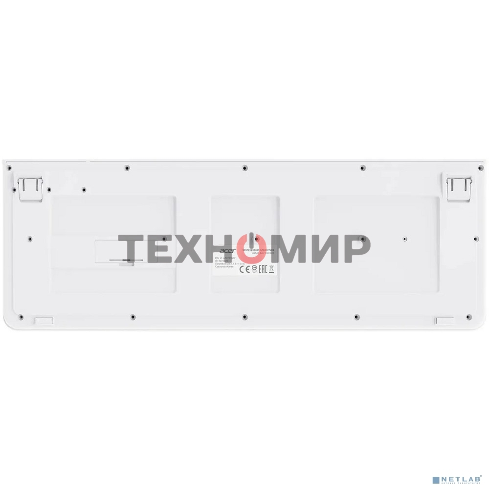 Комплект клавиатура+мышь Acer OCC401 беспроводной, USB, 1600 DPI, белый