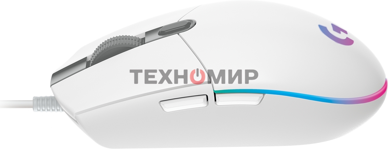 Мышь проводная Logitech G102 LIGHTSYNC белый, 8000 dpi, USB, кнопки - 6