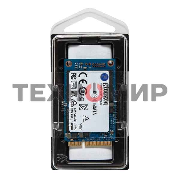 Накопитель SSD Kingston KC600, 1Tb, mSATA, R/W 550/520