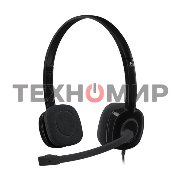 Гарнитура проводная Logitech Headset H151 Stereo черный