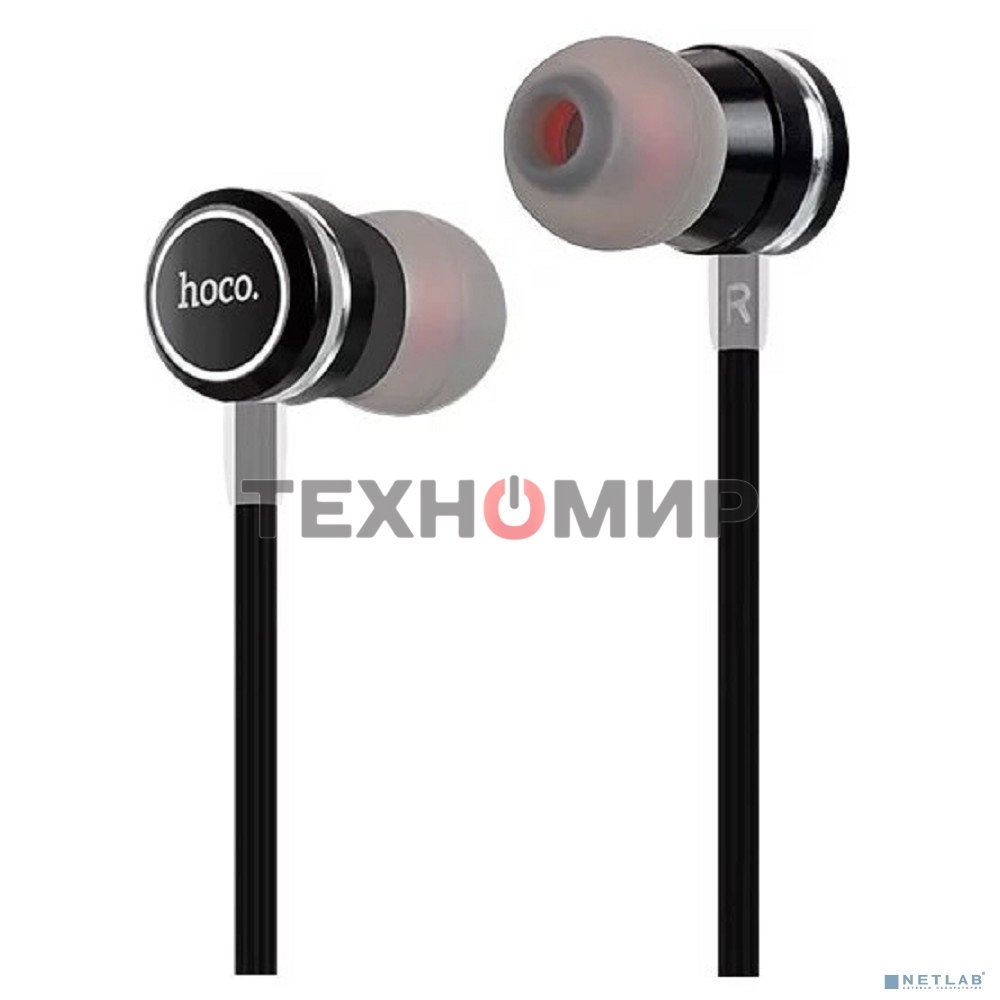 Наушники проводные-вставки с микрофоном Hoco M16 черный