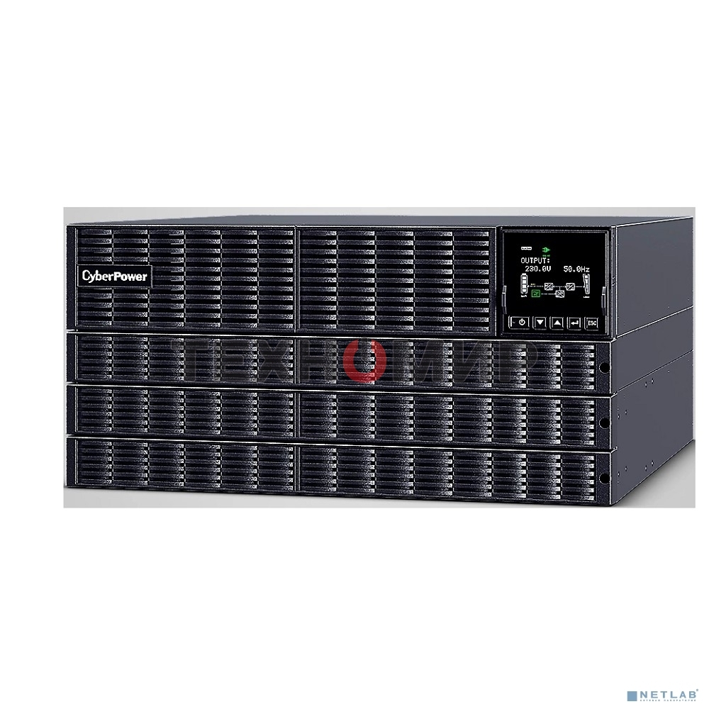 Источник бесперебойного питания CyberPower OLS10KERT5U Online 10000VA/10000W USB/RS-232/Dry/EPO/SNMP/CloudCard/(4 IEC С13, 4 IEC C19, terminal block)/bat.detect./МВ NEW