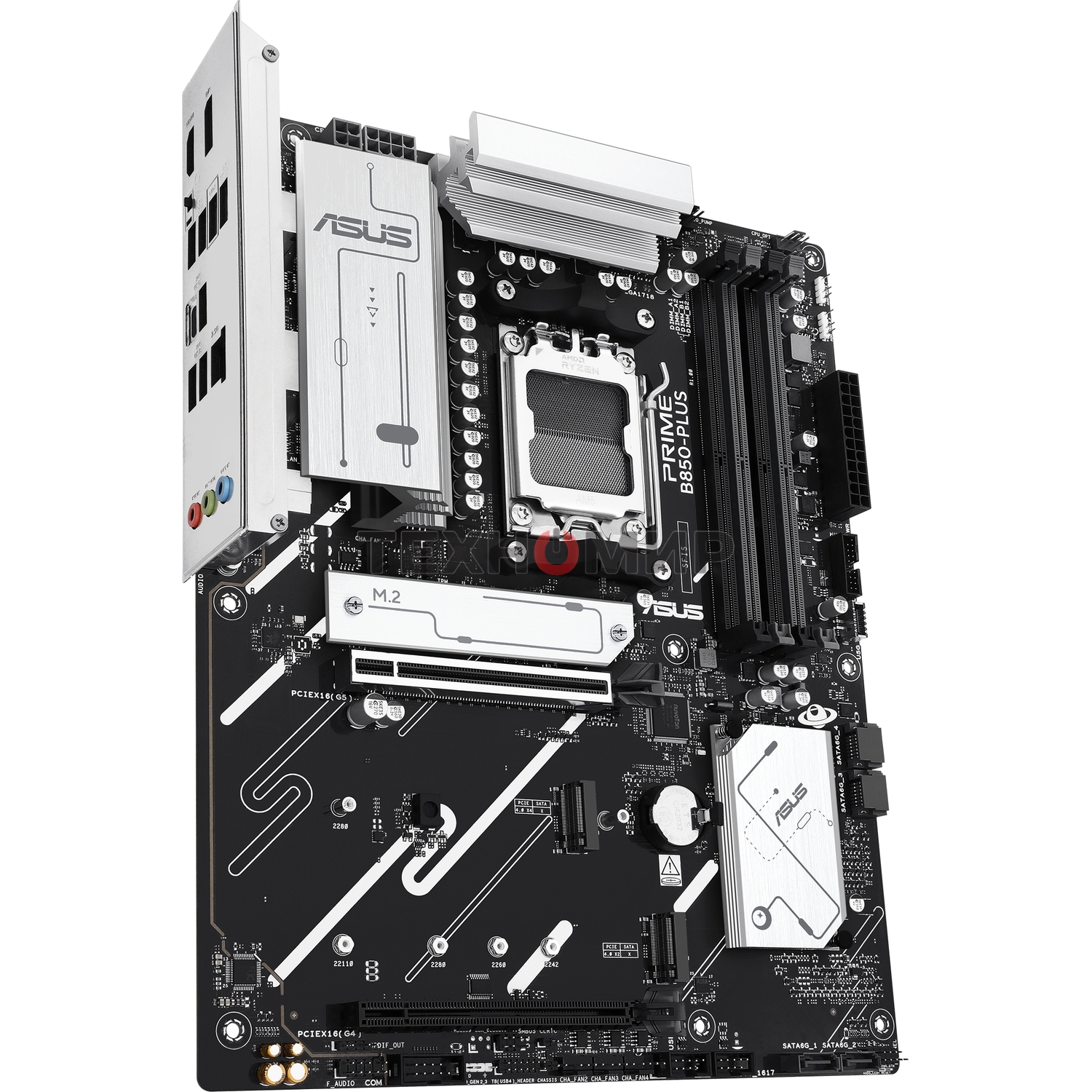Материнская плата ASUS PRIME B850-PLUS, AM5, AMD B850, 4xDDR5, 4xSATA, 3xM.2, 1xPCIe 5.0 x16, 1xPCIe 4.0 x16, 1xDP, 1xHDMI, 1x2.5Gb LAN, 4xUSB-A 10Gbps, 1xUSB-C 10Gbps, 2xUSB-A 5Gbps, 2xUSB-A 2.0, 3x3.5 мм, 7.1, ATX